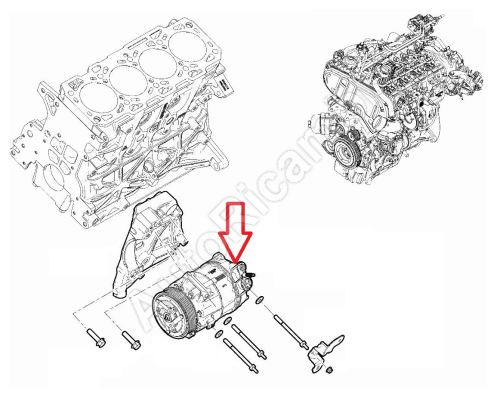 Kompresor klimatizácie Fiat Ducato od 2021 2,2D