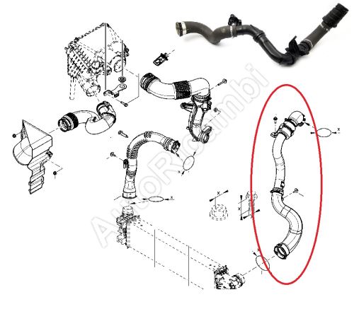 Hadica plniaceho vzduchu Renault Trafic 2014-2019 1,6 z intercoolera do turba, kompletná