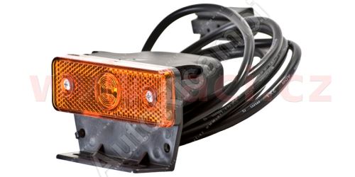 boční poziční světlo oranžové s 150cm kabelem s koncovkou CLICK-IN a pravoúhlým držákem 24