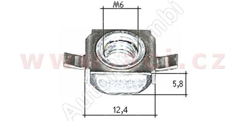 kovová příchytka s vnitřním závitem (10ks)