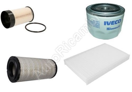 Sada filtrov na motor Iveco Daily 2006-2011 2,3 Euro 4 s peľovým filtrom