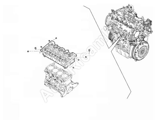 Hlava valcov Fiat Ducato od 2021 2,2D s ventilmi