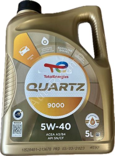 Motorový olej Total Quartz 9000 5W40 5L * cena za balenie*