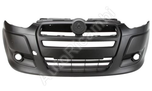 Predný nárazník Fiat Doblo 2010-2016 čierny, s otvormi pre hmlovky