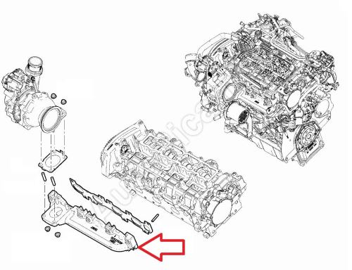 Zberné výfukové potrubie Fiat Ducato od 2021 2,2D