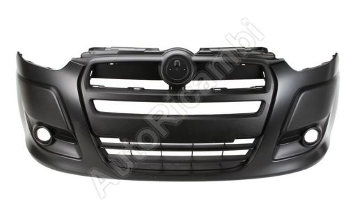 Predný nárazník Fiat Doblo 2010-2016 čierny, s otvormi pre hmlovky