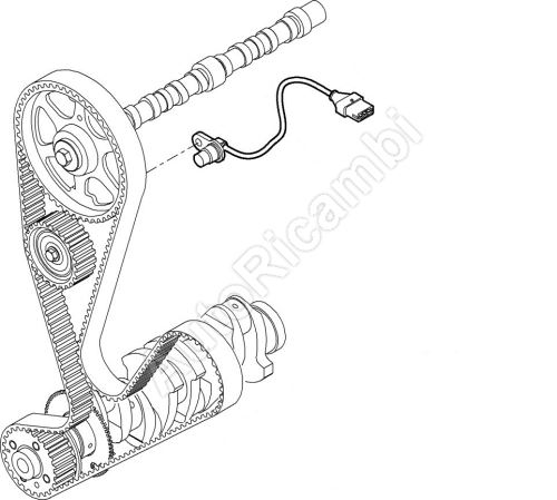Snímač otáčok vačkového hriadeľa Fiat Ducato 244 2,3 do č. mot 144641