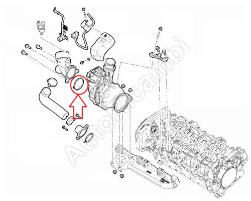 Tesnenie turbodúchadla Fiat Ducato od 2021 2,2D na výfukové potrubie